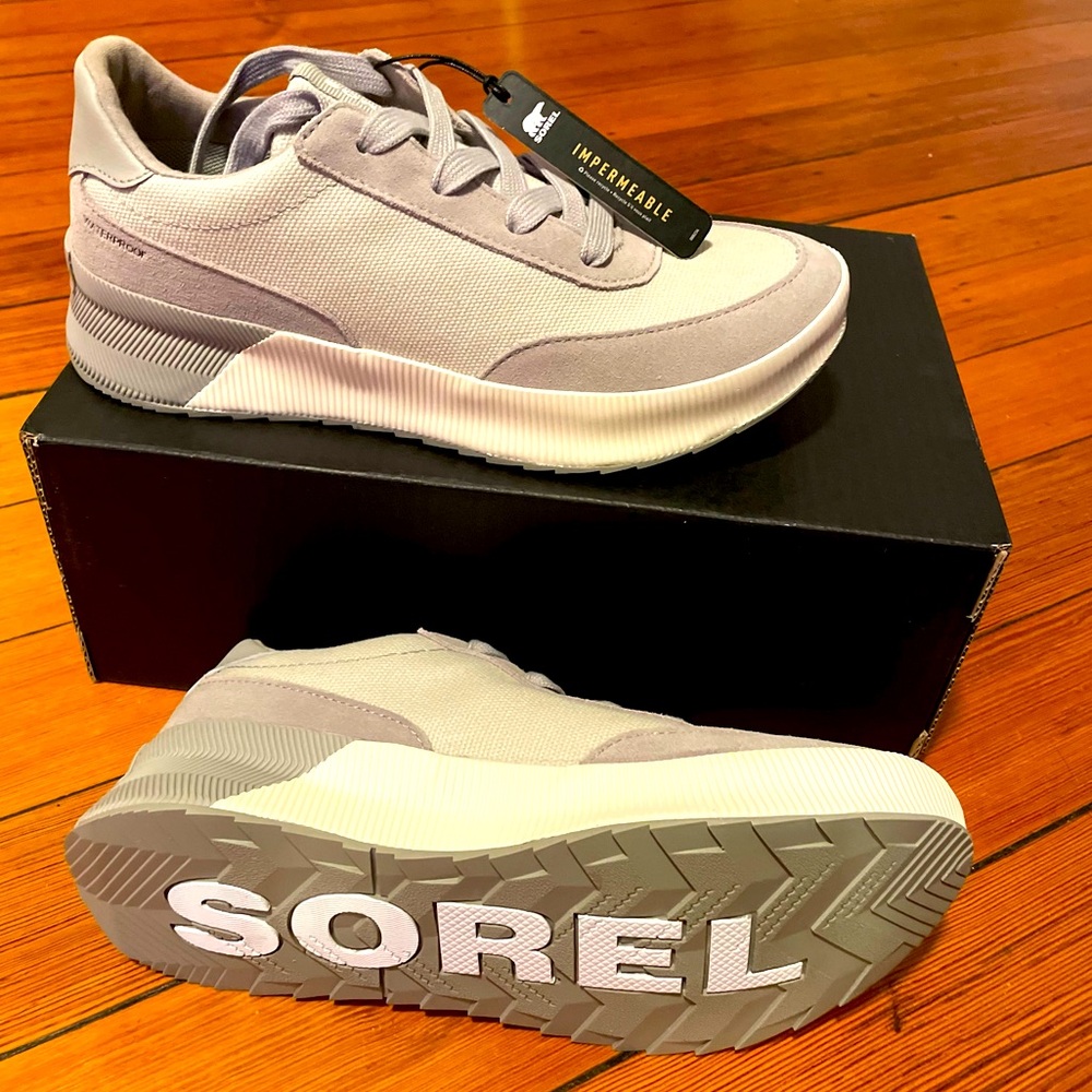🌸Spring showers SOREL Out N About III City Sneakers 💦 Waterproof💦 sz 10 grey